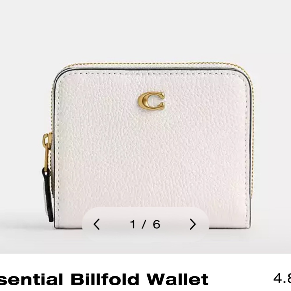 Coach White Billfold Wallet